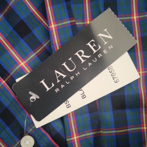 NWT Lauren Ralph Lauren Plaid Crest Button Down Shirt Boys Size 14 - Picture 4 of 8